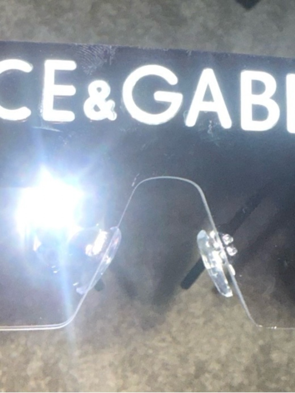 Dolce & Gabbana Black Shield Sunglasses with White DG Logo - Picture 2 of 3